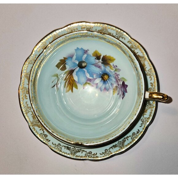 Royal Sutherland Bone China Cup & Saucer Set Floral Design Gold Trim Made In Eng - Picture 4 of 10
